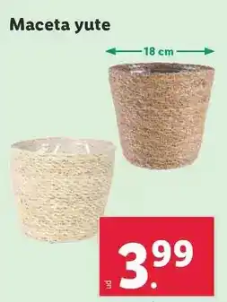Lidl Maceta yute oferta