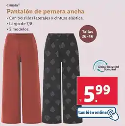 Lidl Esmara - pantalon de pernera ancha oferta