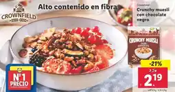 Lidl Crownfield - crunchy muesli con chocolate negro oferta