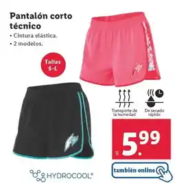 Lidl Pantalón corto técnico oferta