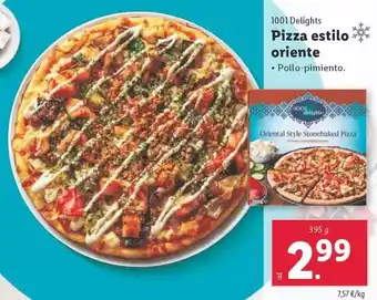 Lidl 1001 delights - pizza estilo oriente oferta