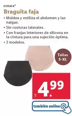 Lidl Esmara - braguita faja oferta