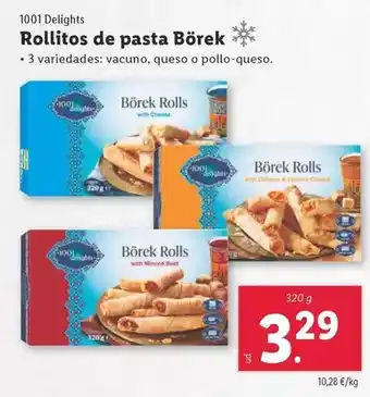 Lidl 1001 delights - rollitos de pasta oferta