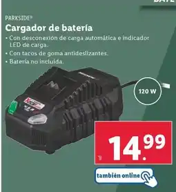 Lidl Parkside - cargador de batería oferta