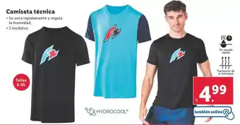 Lidl F2 - camiseta técnica oferta