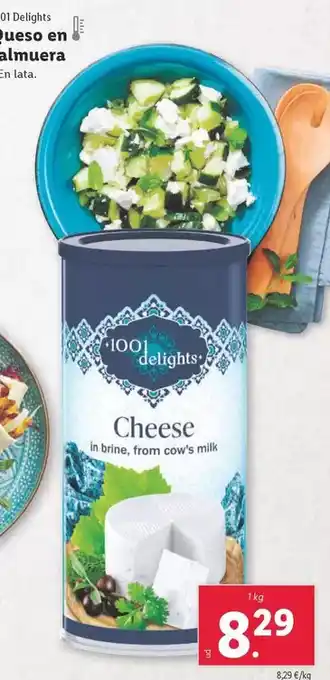 Lidl 1001 delights - queso en salmuera oferta