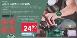 Lidl Parkside - lijadora excéntrica recargable oferta