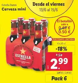 Lidl Estrella damm - cerveza mini oferta