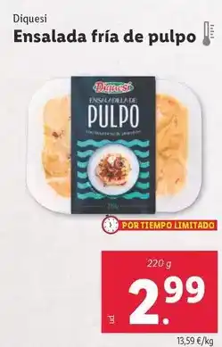 Lidl Diquesi - ensalada fría de pulpo oferta