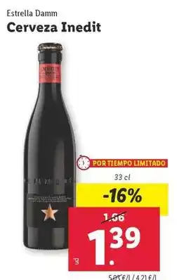 Lidl Estrella damm - cerveza inedit oferta