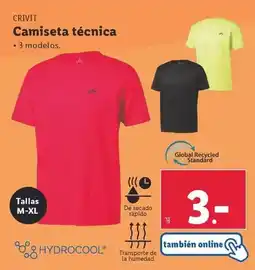 Lidl Crivit - camiseta tecnica oferta