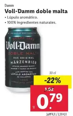 Lidl Damm - voll-damm doble malta oferta