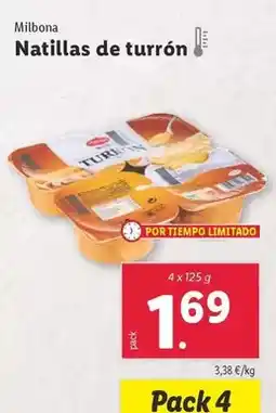 Lidl Milbona - natillas de turron oferta
