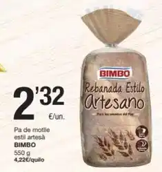 SPAR Fragadis Bimbo - pa de motlle estil artesà oferta