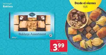 Lidl 1001 delights - baklava oferta