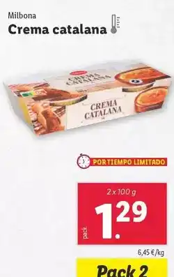 Lidl Milbona - crema catalana oferta