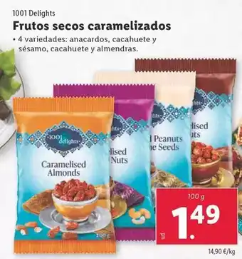 Lidl 1001 delights - frutos secos caramelizados oferta