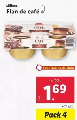 Lidl Milbona - flan de café oferta