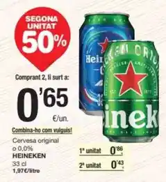 SPAR Fragadis Heineken - cervesa original o 0,0% oferta