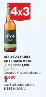 El Corte Inglés Rubia - cerveza artesana oferta