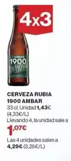 El Corte Inglés Ambar - cerveza rubia oferta