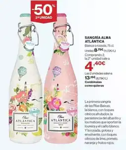 El Corte Inglés Blanco - sangría alma atlantica oferta