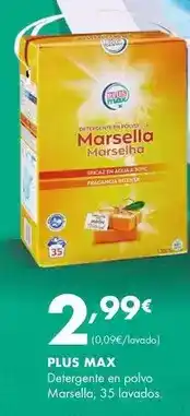 Supermercados Lupa Plus max - detergente en polvo marsella, 35 lavados oferta