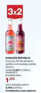 El Corte Inglés Flor - sangría republic oferta