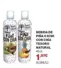 El Corte Inglés Kiwi - bebida de piña o kiwi con chia oferta