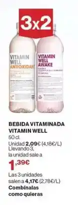El Corte Inglés Vitamin well - bebida vitaminada oferta