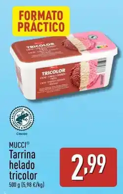 ALDI Mucci - tarrina helado tricolor oferta