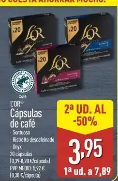 ALDI L'or - capsulas de cafe oferta