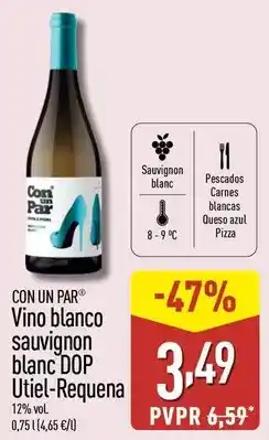 ALDI Con un par - vino blanco sauvignon blanc dop utiel-requena oferta