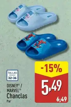 ALDI Disney - marvel/ chanclas oferta