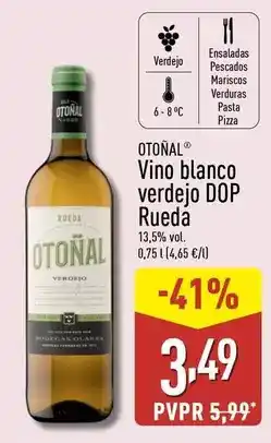 ALDI Otoñal - vino blanco verdejo dop rueda oferta