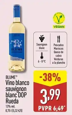 ALDI Blume - vino blanco sauvignon blanc dop rueda oferta