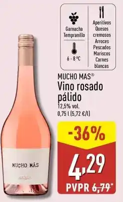 ALDI Mucho mas - vino rosado palido oferta