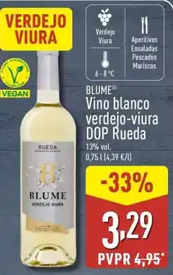 ALDI Blume - vino blanco verdejo-viura dop rueda oferta