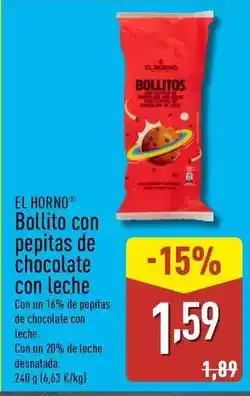 ALDI El horno - bollito con pepitas de chocolate con leche oferta