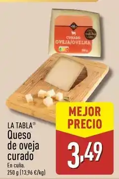 ALDI La tabla - queso de oveja curado oferta