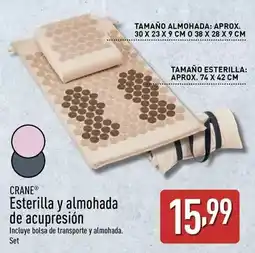ALDI Crane - esterilla y almohada de acupresion oferta