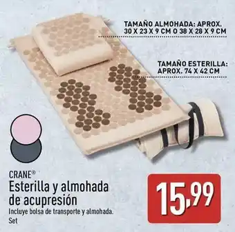 ALDI Crane - esterilla y almohada de acupresion oferta