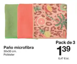 Zeeman Paño microfibra 30x30 cm oferta