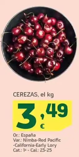 HiperDino Cerezas oferta