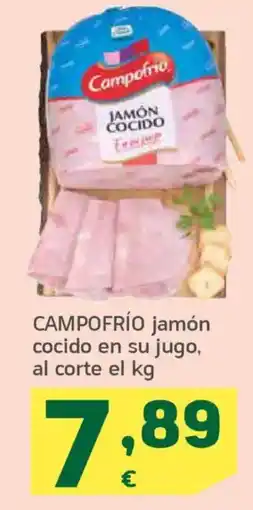 HiperDino CAMPOFRÍO jamón cocido en su jugo oferta