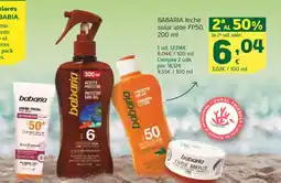 HiperDino BABARIA leche solar aloe FP50 oferta
