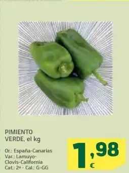 HiperDino Pimiento verde oferta