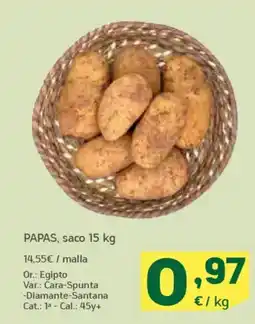 HiperDino Papas, saco oferta