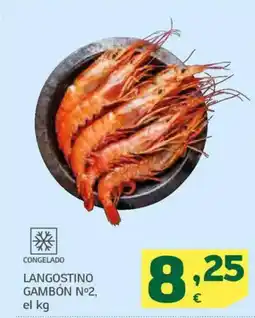 HiperDino Langostino gambón nº2, oferta
