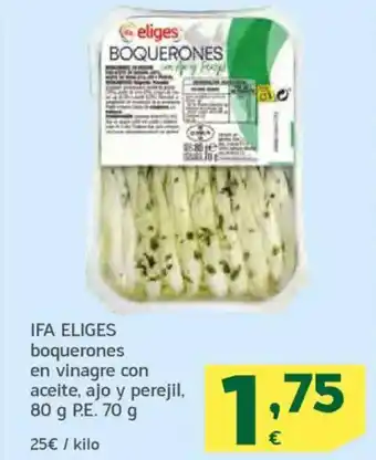 HiperDino IFA ELIGES boquerones en vinagre con aceite, ajo y perejil oferta